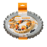 Decora Oval Tart Mold with Removable Bottom, 11.4" x 7.9" x 1.2"