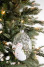 5” Snowman Family Glass Ornament