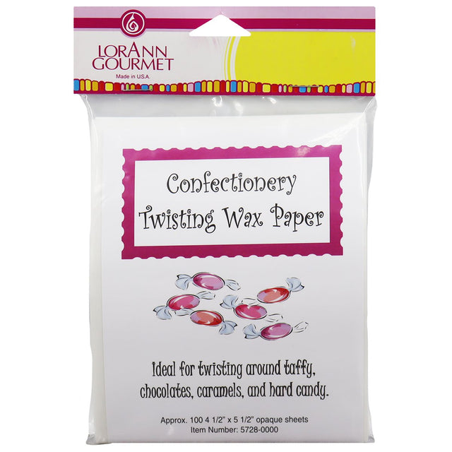 Twisting Wax Paper (100 pack) for caramels, taffy, chocolate and hard candy