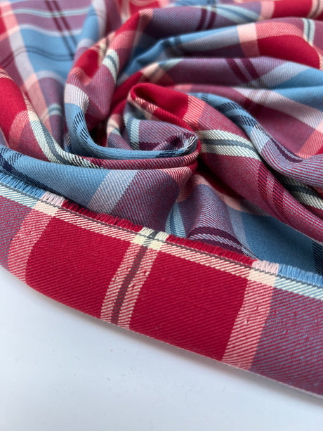 Cotton Tweed Striped Checked Multicolour