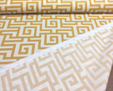 Terrasol Indoor Outdoor Athens Greek Key Yellow Spun Polyester Fabric - Yellow And Cream Greek Key, 54" Width (1 Yard)