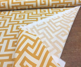 Terrasol Indoor Outdoor Athens Greek Key Yellow Spun Polyester Fabric - Yellow And Cream Greek Key, 54" Width (1 Yard)