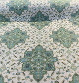 Wesley Chenille Fabric - Key Lime Damask, 56" Width (1 Yard)