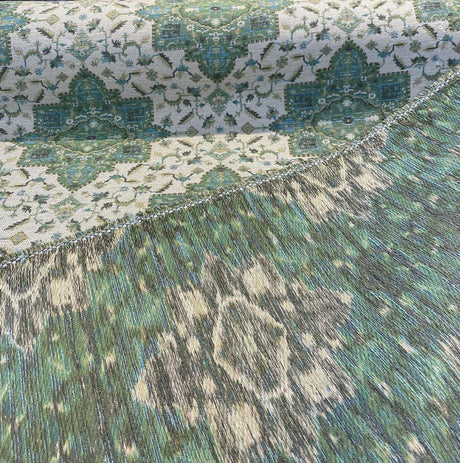 Wesley Chenille Fabric - Key Lime Damask, 56" Width (1 Yard)