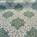 Wesley Chenille Fabric - Key Lime Damask, 56" Width (1 Yard)