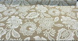 Robert Allen Mettaline Chenille Fabric - Pumice Floral, 58" Width (1 Yard)