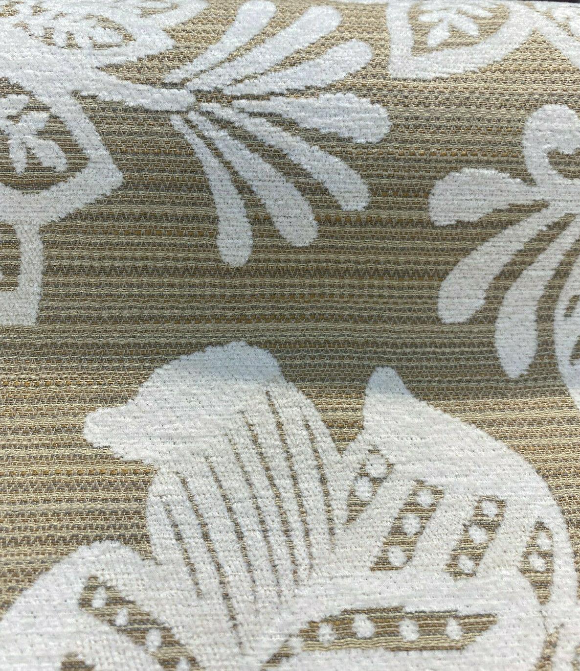 Robert Allen Mettaline Chenille Fabric - Pumice Floral, 58" Width (1 Yard)