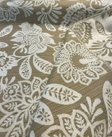 Robert Allen Mettaline Chenille Fabric - Pumice Floral, 58" Width (1 Yard)