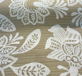 Robert Allen Mettaline Chenille Fabric - Pumice Floral, 58" Width (1 Yard)