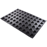 Demarle Flexipan Fluted Hearts Mold, 60 Cavities