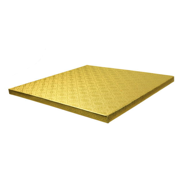 O'Creme Square Gold Cake Drum Board, 24" x 1/2" Thick - Pack of 5