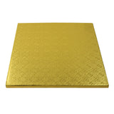 O'Creme Square Gold Cake Drum Board, 24" x 1/2" Thick - Pack of 5