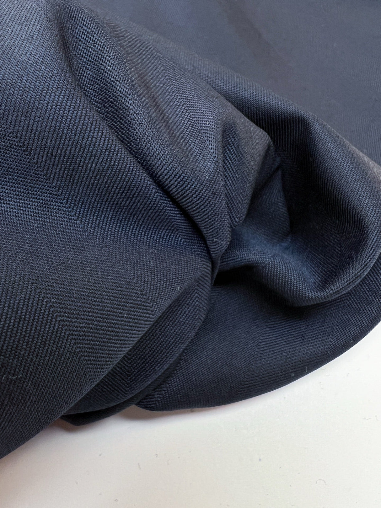Blue Wool Polyester Suiting