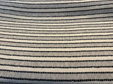 Inca Trail Domino Black Cotton Fabric - Black Ivory Cream Textured Stripe, Chevron, 54" Width (1 Yard)