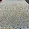 Beaded Lace Fabric Embroidered On 100 Percent Polyester Net Mesh - Silver, Black, Gold, Floral Sequin Embroidery, 50" Width (1 Yard)