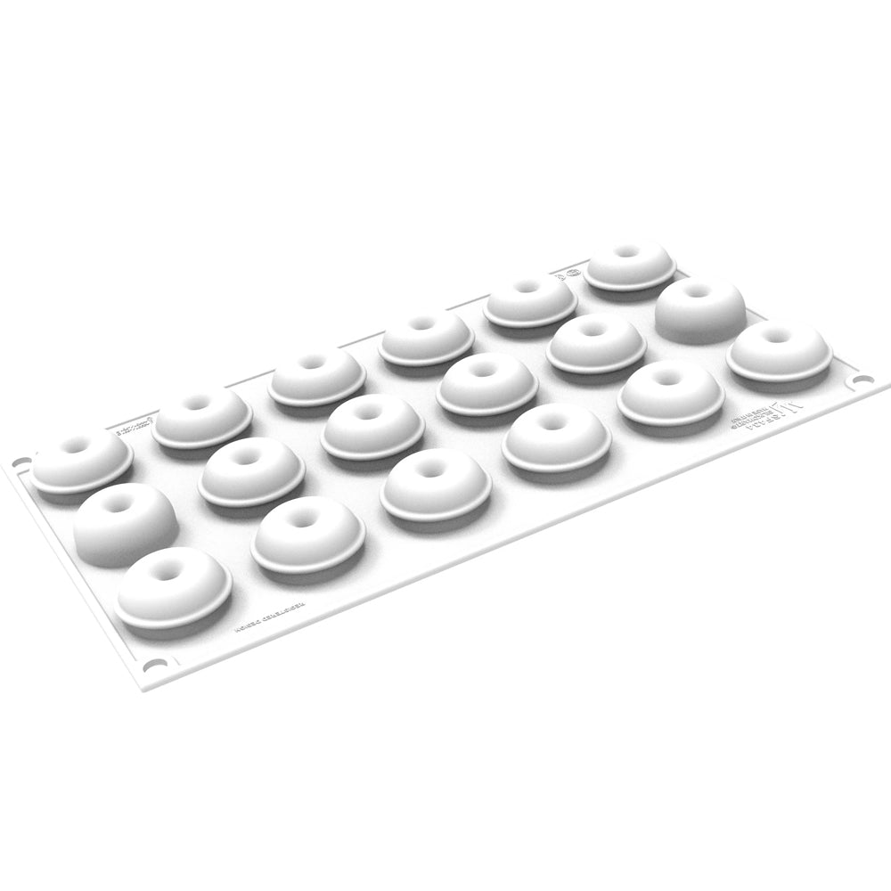 Silikomart DONUTS XS 12 Silicone Mold, 18 Cavities
