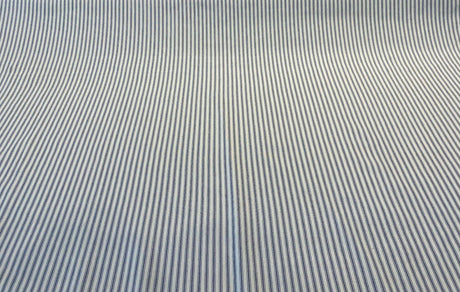 Waverly Classic Ticking Stripes Cotton Fabric - Beige Background With Graphite Blue Stripes, 55" Width (1 Yard)