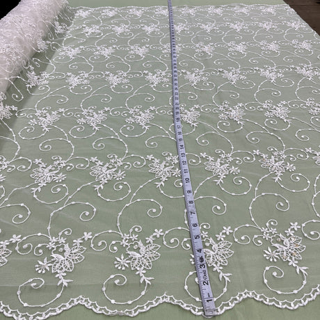 Beaded Embroidered Lace Mesh