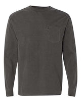 Comfort Colors® Garment-Dyed Heavyweight Crewneck Long Sleeve Pocket T-Shirt