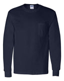 Gildan Ultra Cotton Crewneck Long Sleeve Pocket T-Shirt 2410