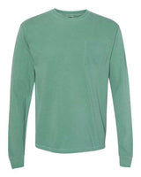 Comfort Colors® Garment-Dyed Heavyweight Crewneck Long Sleeve Pocket T-Shirt