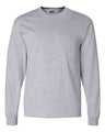 Gildan® Ultra Cotton Crewneck Long Sleeve Pocket T-Shirt - 2410