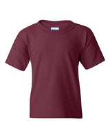 Youth Short Sleeve Heavy Cotton T-Shirt Breathable and Long Lasting