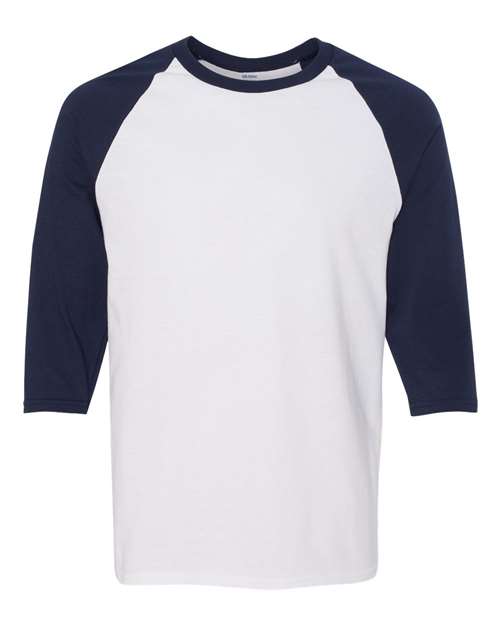 Gildan® Heavy Cotton Raglan Crewneck Three Quarter Sleeve T-Shirt