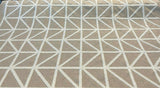 Waverly Port Of Call Sail Embroidered Fabric - White On Sand Lattice, 55" Width (1 Yard)