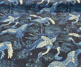 Long Life Baltic Blue Birds Cotton Fabric - Blue Birds, 54" Width (1 Yard)
