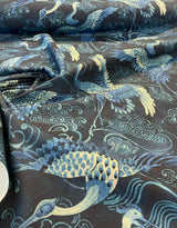 Long Life Baltic Blue Birds Cotton Fabric - Blue Birds, 54" Width (1 Yard)