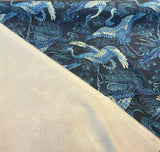 Long Life Baltic Blue Birds Cotton Fabric - Blue Birds, 54" Width (1 Yard)
