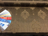 Brown Latte Excellent Damask Drapery Fabric - Damask Drapery Fabric, Brown, 56" Width (By The Yard)