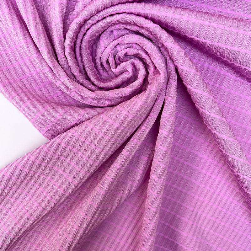 Pink Polyamide Elastane Ribbed Knit