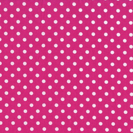 Small Polka Dot Print Poly Cotton Fabric - Poly Cotton Fabric, Small Polka Dot Print, 59" Width (1 Yard)