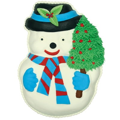 Snowman With Tree Baking Form