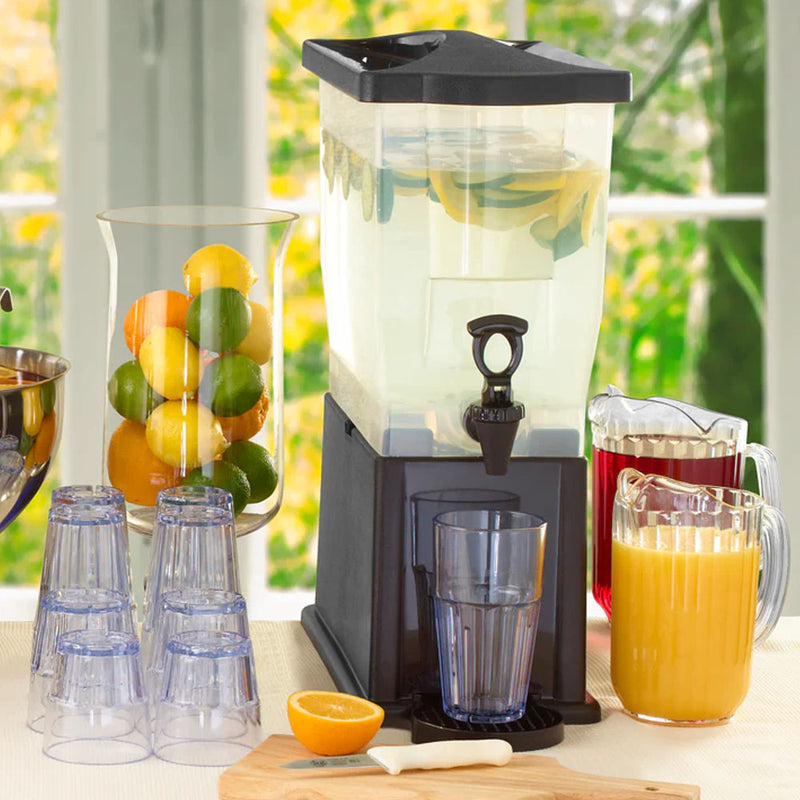 Winco 3 Gallon Slim Plastic Beverage Dispenser