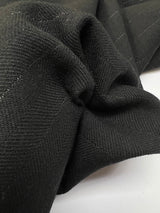 Black Cotton Lurex Twill Fabric
