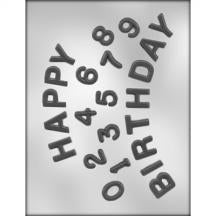 Happy Birthday Numbers Chocolate Mold