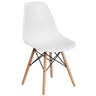 Merrick Lane Elton Series Polypropylene Accent Chair with Metal Braced Wooden Legs