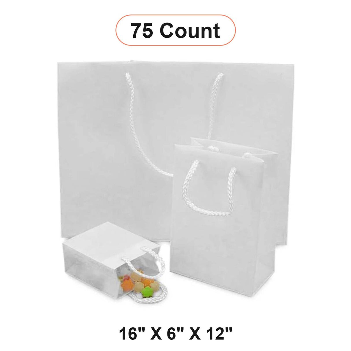 Premium Frosted Euro Tote 16" x 6" x 12"