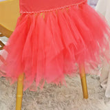 1 Piece Chocolate Luxe Spandex Chiavari Chair Cover with Flowing Ballerina Skirt