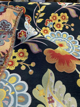 Onyx Jacquard Floral Wonder Brocade Fabric - Floral Blend Onyx Background, 62" Width (1 Yard)