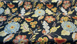 Onyx Jacquard Floral Wonder Brocade Fabric - Floral Blend Onyx Background, 62" Width (1 Yard)