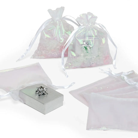 Shiny Iridescent Fabric Bag 3" x 4"