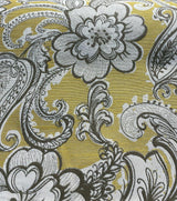 Swavelle Paisley Life Chenille Upholstery Fabric - Golden Yellow Paisley, 58" Width (1 Yard)