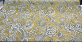 Swavelle Paisley Life Chenille Upholstery Fabric - Golden Yellow Paisley, 58" Width (1 Yard)