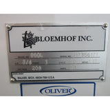 Bloemhof 860L Bread Moulder, Includes 2 Pressure Plates, Used Excellent Condition