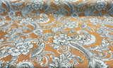 Swavelle Paisley Life Chenille Upholstery Fabric - Burnt Orange Paisley, 58" Width (1 Yard)