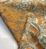 Swavelle Paisley Life Chenille Upholstery Fabric - Burnt Orange Paisley, 58" Width (1 Yard)
